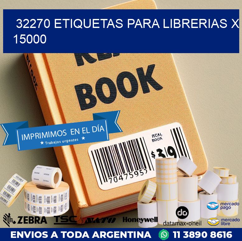 32270 ETIQUETAS PARA LIBRERIAS X 15000