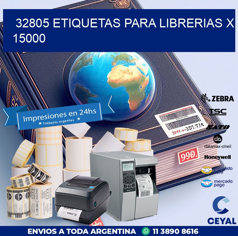 32805 ETIQUETAS PARA LIBRERIAS X 15000