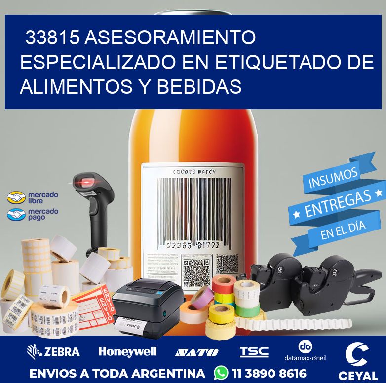 33815 ASESORAMIENTO ESPECIALIZADO EN ETIQUETADO DE ALIMENTOS Y BEBIDAS