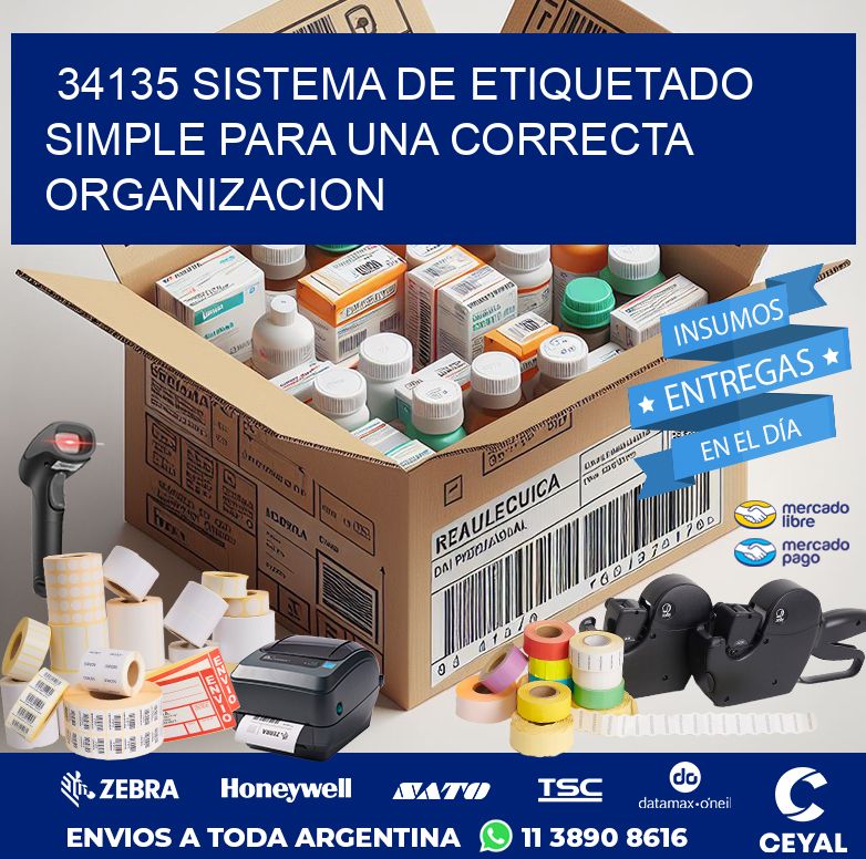 34135 SISTEMA DE ETIQUETADO SIMPLE PARA UNA CORRECTA ORGANIZACION