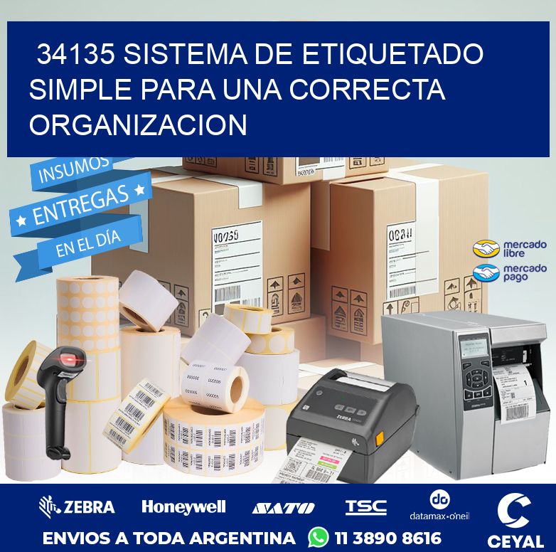 34135 SISTEMA DE ETIQUETADO SIMPLE PARA UNA CORRECTA ORGANIZACION