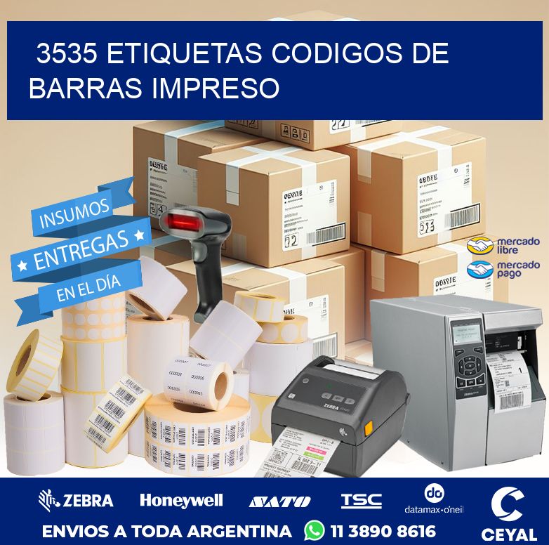 3535 ETIQUETAS CODIGOS DE BARRAS IMPRESO