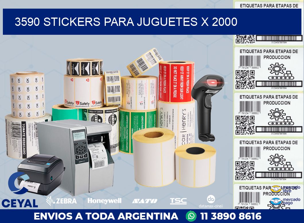 3590 STICKERS PARA JUGUETES X 2000