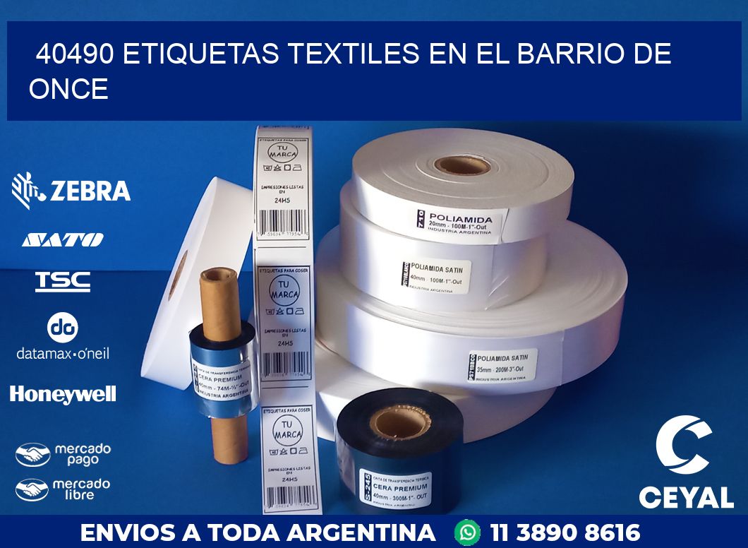 40490 ETIQUETAS TEXTILES EN EL BARRIO DE ONCE