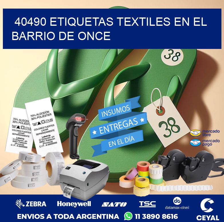 40490 ETIQUETAS TEXTILES EN EL BARRIO DE ONCE