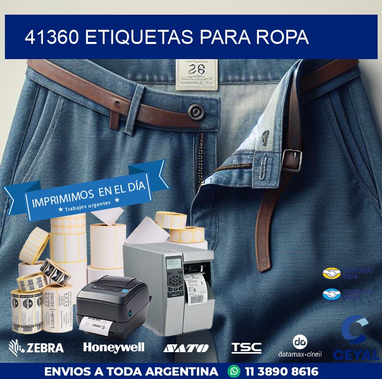 41360 ETIQUETAS PARA ROPA