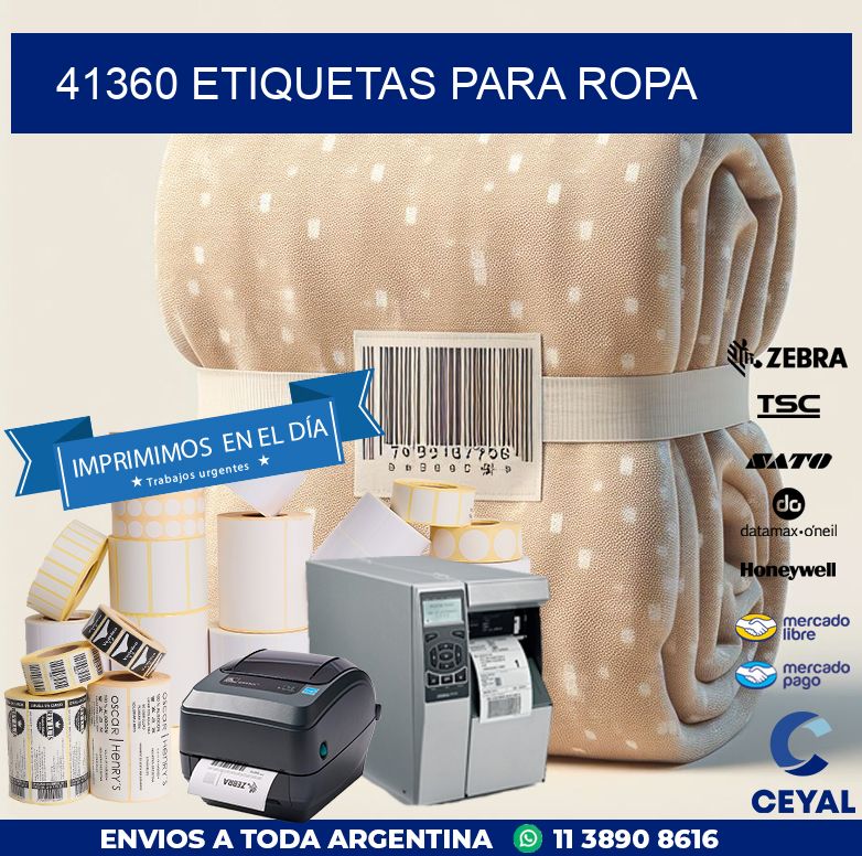 41360 ETIQUETAS PARA ROPA