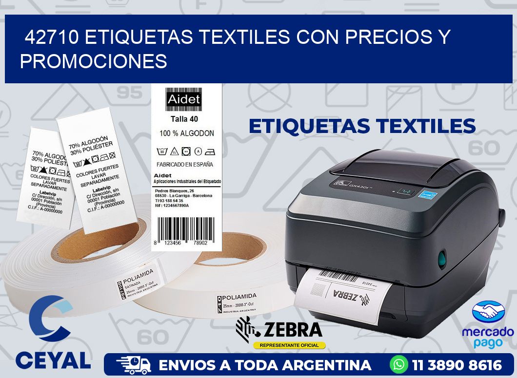 42710 ETIQUETAS TEXTILES CON PRECIOS Y PROMOCIONES