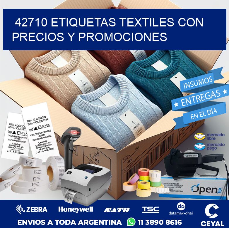 42710 ETIQUETAS TEXTILES CON PRECIOS Y PROMOCIONES