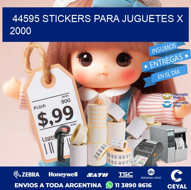 44595 STICKERS PARA JUGUETES X 2000