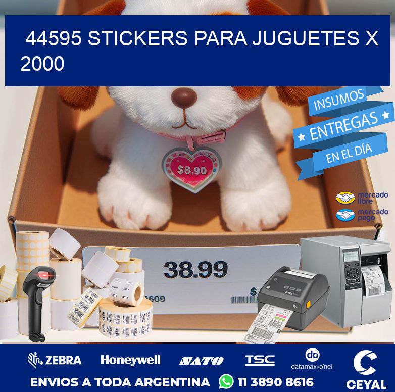 44595 STICKERS PARA JUGUETES X 2000