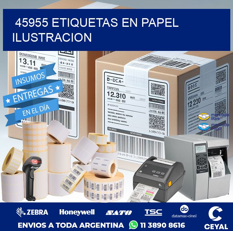 45955 ETIQUETAS EN PAPEL ILUSTRACION
