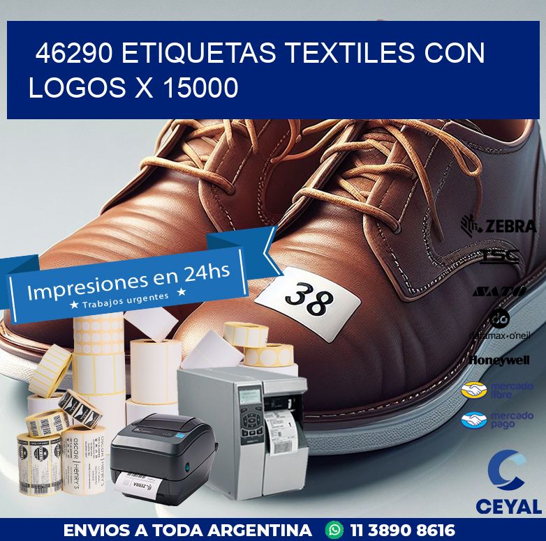 46290 ETIQUETAS TEXTILES CON LOGOS X 15000