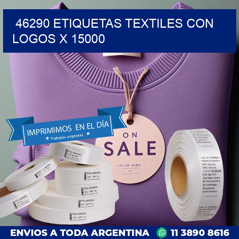 46290 ETIQUETAS TEXTILES CON LOGOS X 15000