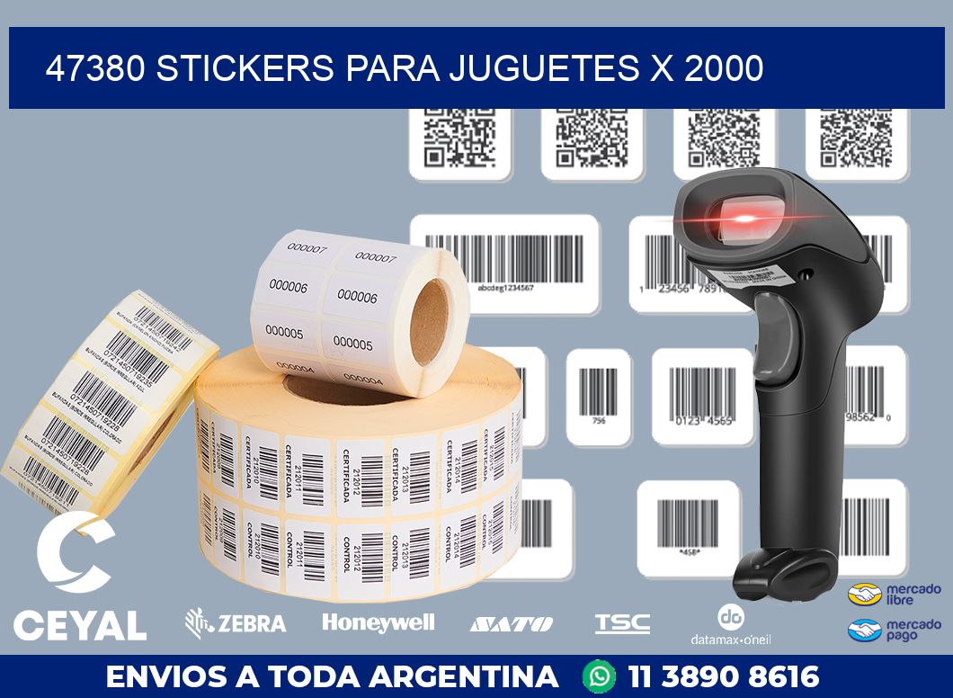 47380 STICKERS PARA JUGUETES X 2000