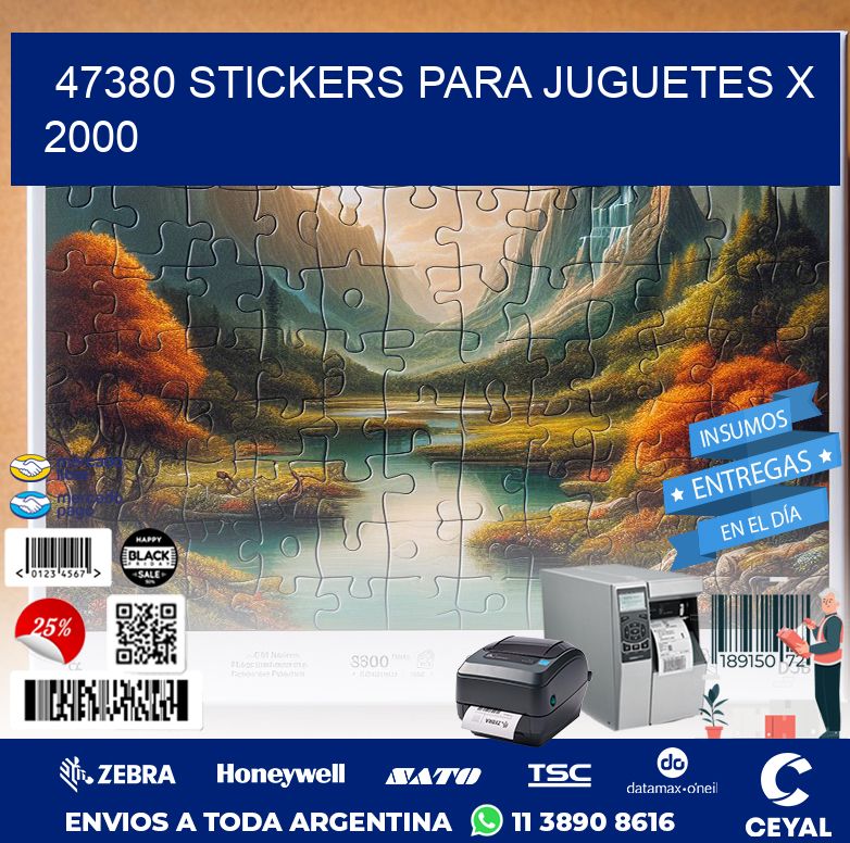 47380 STICKERS PARA JUGUETES X 2000