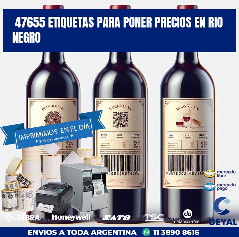 47655 ETIQUETAS PARA PONER PRECIOS EN RIO NEGRO
