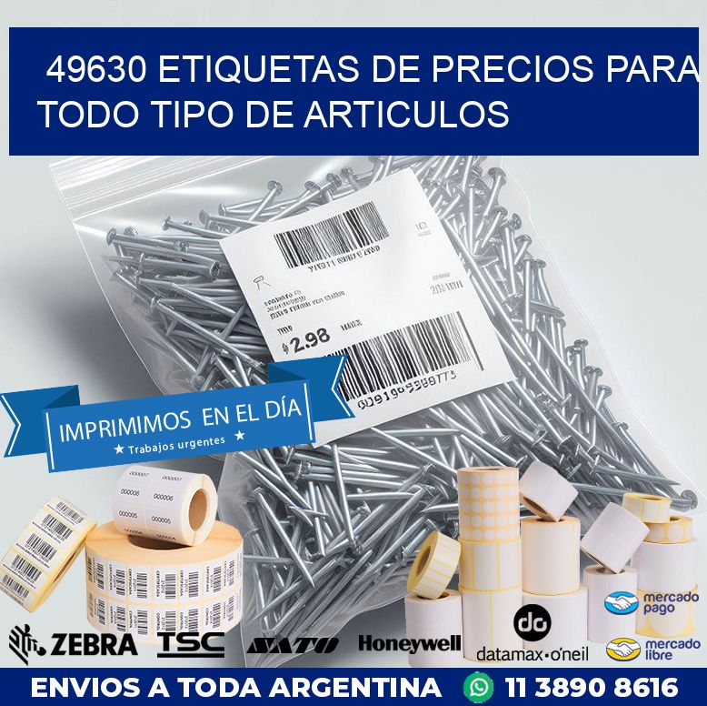 49630 ETIQUETAS DE PRECIOS PARA TODO TIPO DE ARTICULOS
