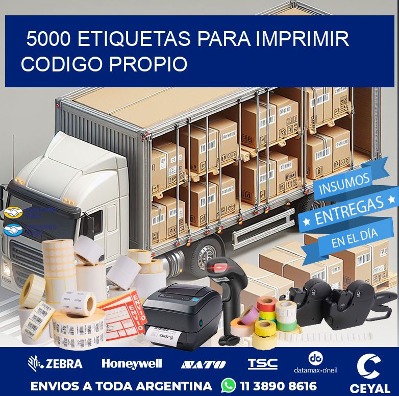 5000 ETIQUETAS PARA IMPRIMIR CODIGO PROPIO