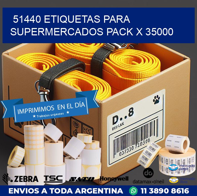 51440 ETIQUETAS PARA SUPERMERCADOS PACK X 35000
