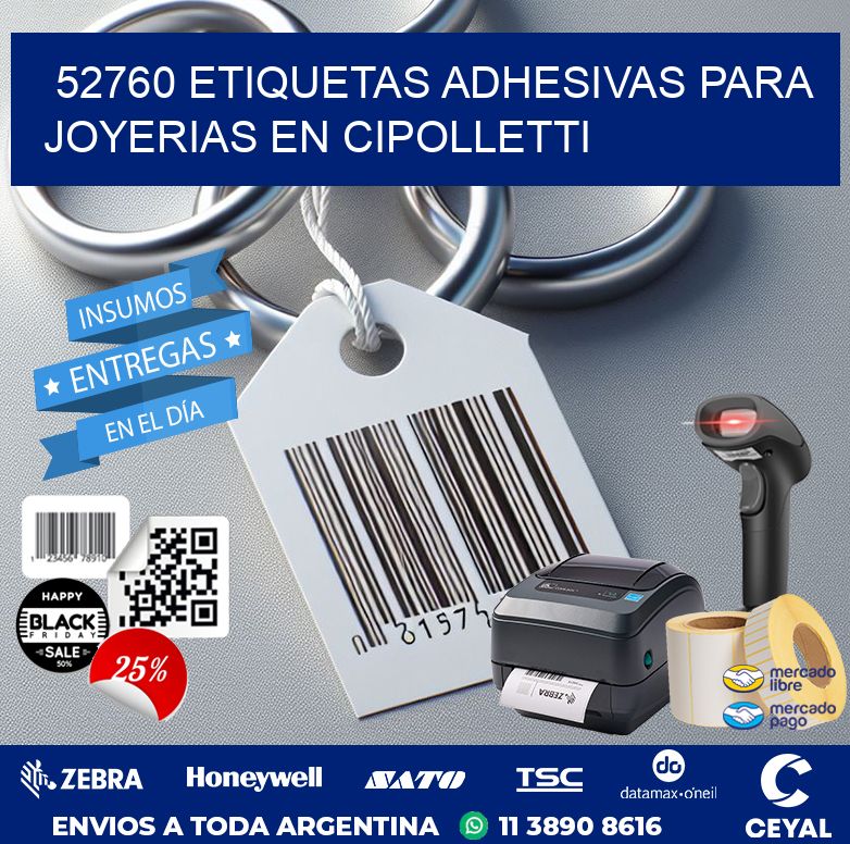 52760 ETIQUETAS ADHESIVAS PARA JOYERIAS EN CIPOLLETTI