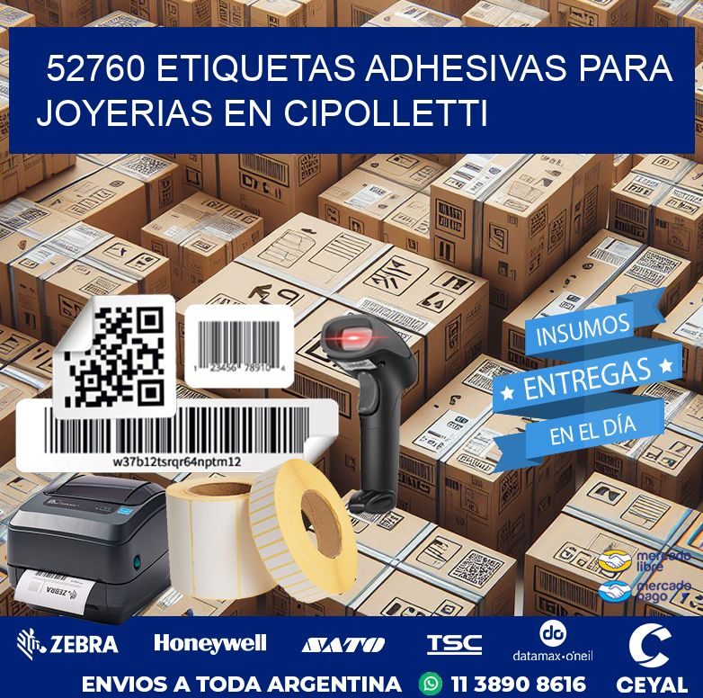 52760 ETIQUETAS ADHESIVAS PARA JOYERIAS EN CIPOLLETTI