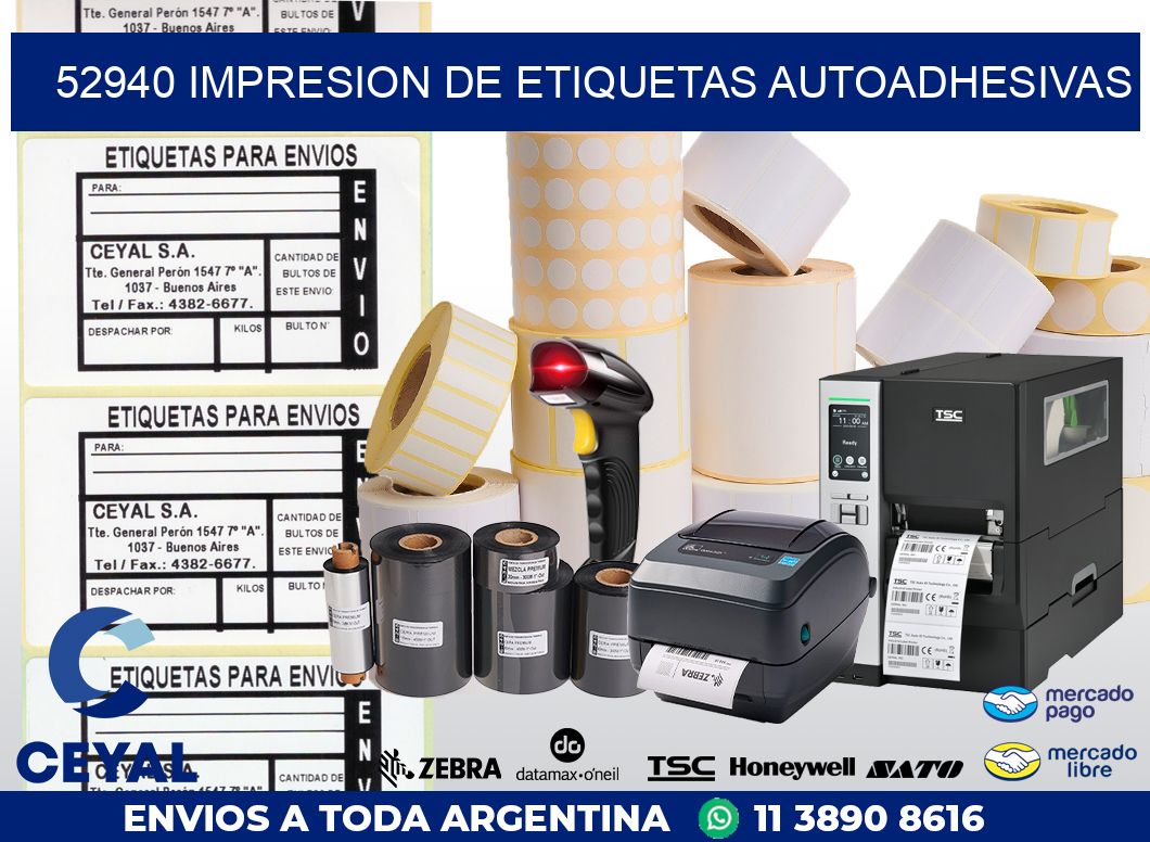 52940 IMPRESION DE ETIQUETAS AUTOADHESIVAS