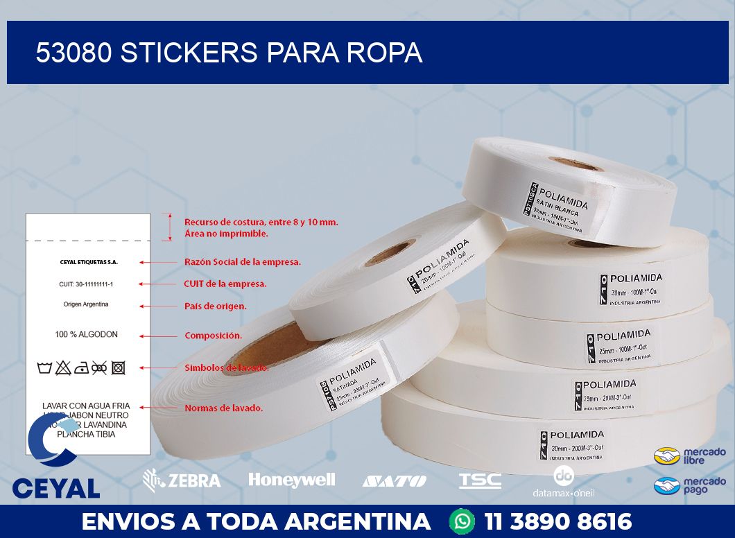 53080 STICKERS PARA ROPA