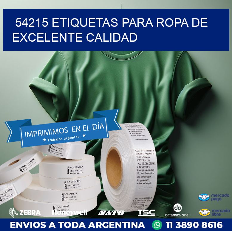 54215 ETIQUETAS PARA ROPA DE EXCELENTE CALIDAD