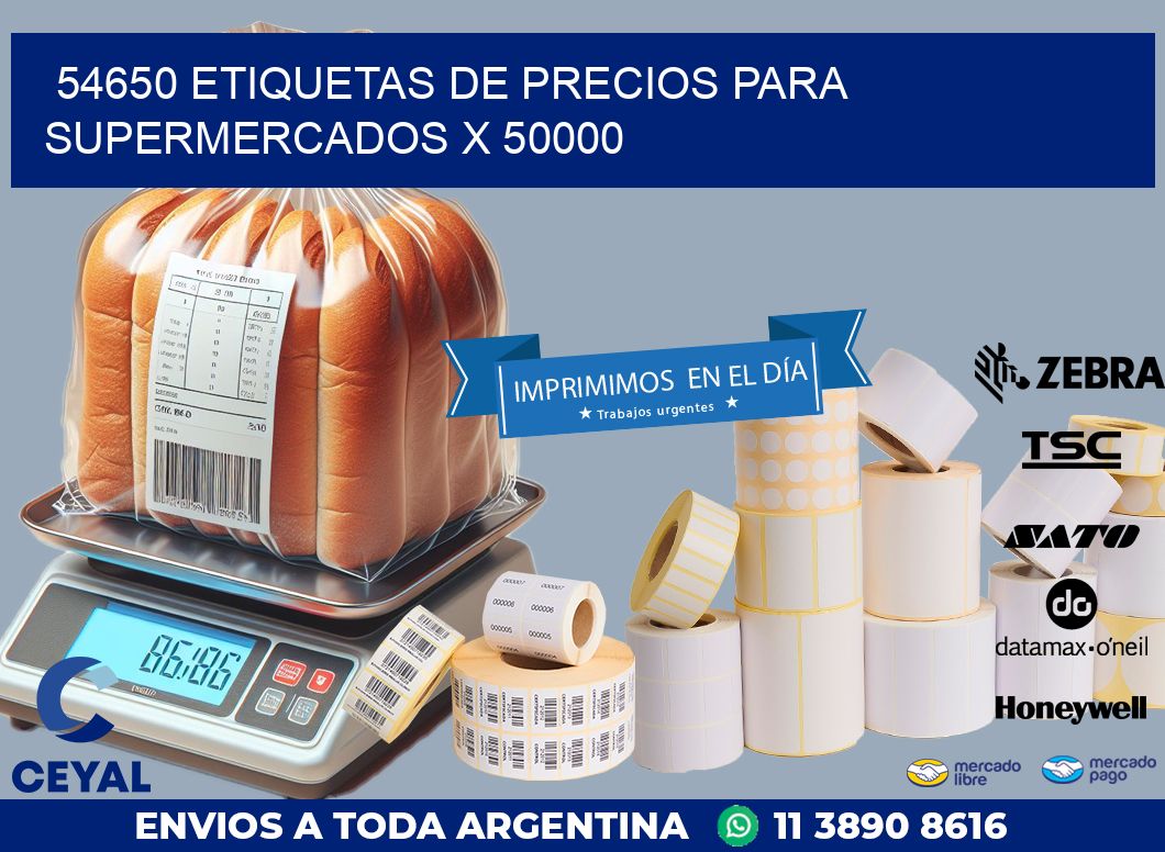 54650 ETIQUETAS DE PRECIOS PARA SUPERMERCADOS X 50000