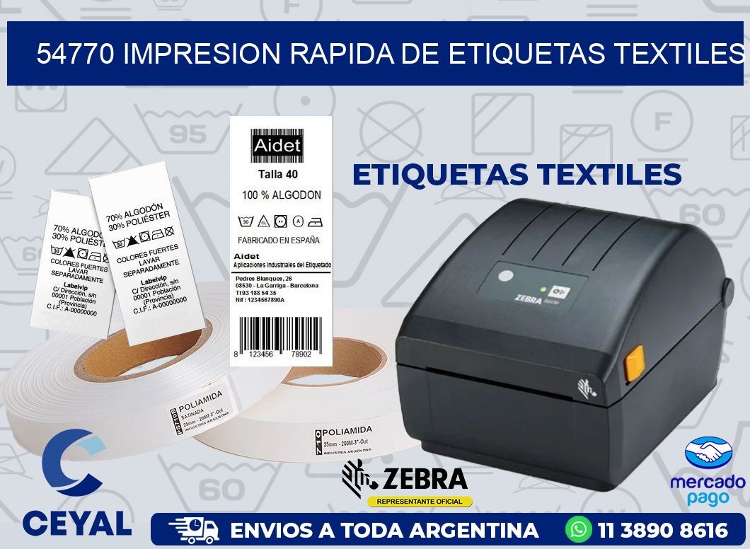 54770 IMPRESION RAPIDA DE ETIQUETAS TEXTILES