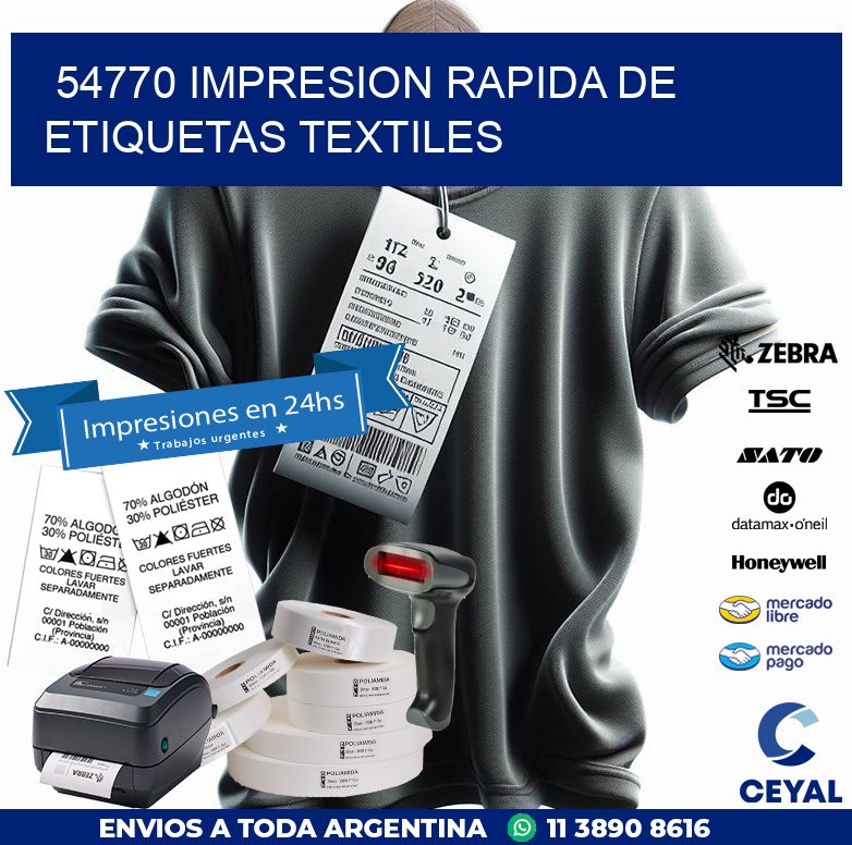 54770 IMPRESION RAPIDA DE ETIQUETAS TEXTILES