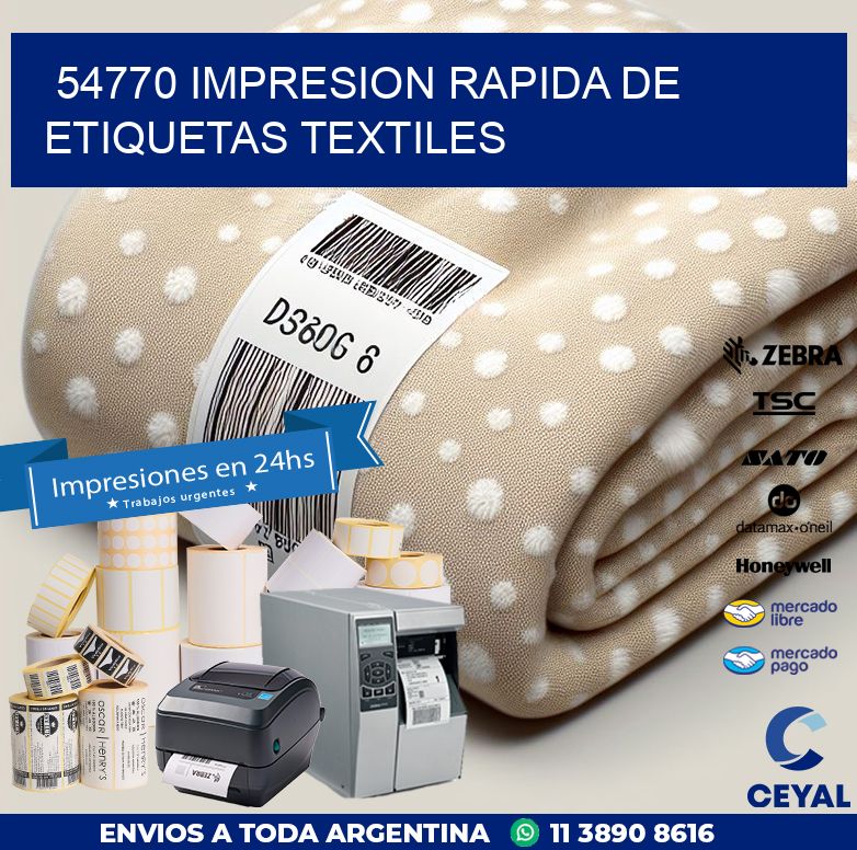 54770 IMPRESION RAPIDA DE ETIQUETAS TEXTILES