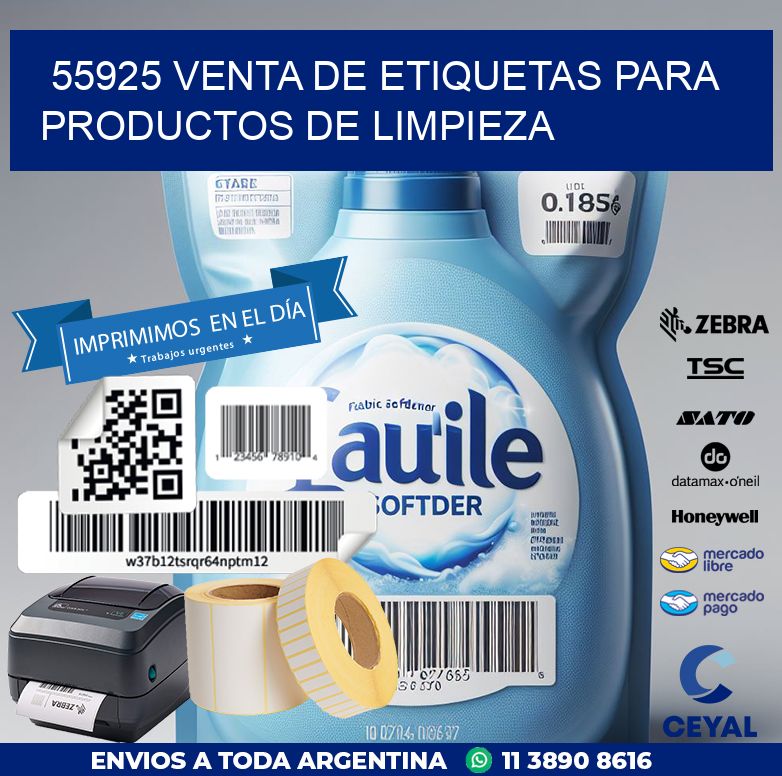 55925 VENTA DE ETIQUETAS PARA PRODUCTOS DE LIMPIEZA