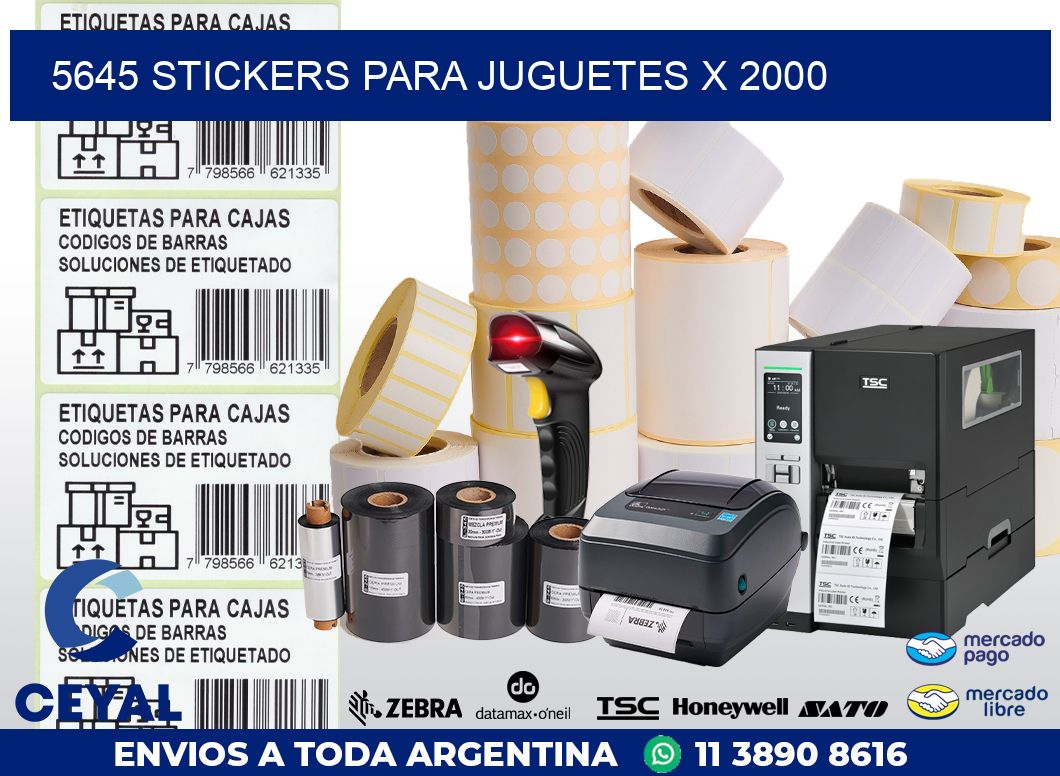 5645 STICKERS PARA JUGUETES X 2000