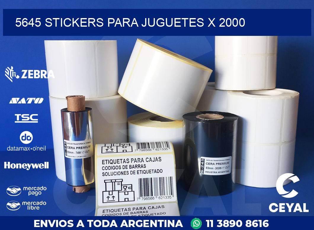 5645 STICKERS PARA JUGUETES X 2000