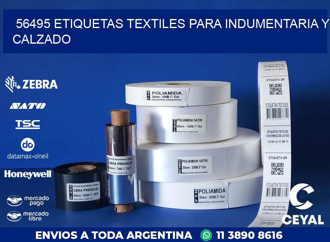 56495 ETIQUETAS TEXTILES PARA INDUMENTARIA Y CALZADO
