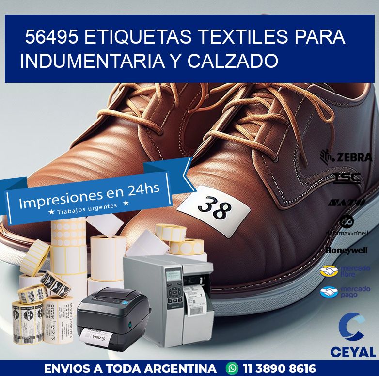 56495 ETIQUETAS TEXTILES PARA INDUMENTARIA Y CALZADO