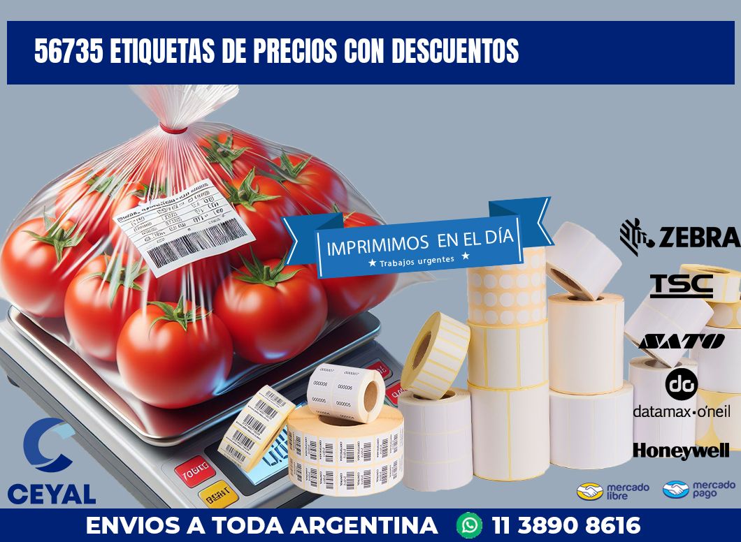 56735 ETIQUETAS DE PRECIOS CON DESCUENTOS