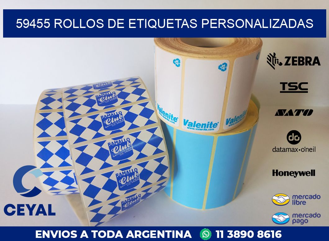 59455 ROLLOS DE ETIQUETAS PERSONALIZADAS