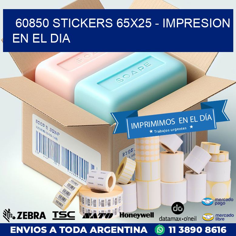 60850 STICKERS 65x25 - IMPRESION EN EL DIA