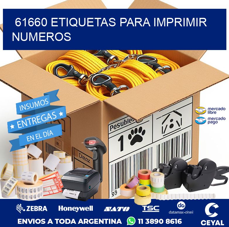 61660 ETIQUETAS PARA IMPRIMIR NUMEROS
