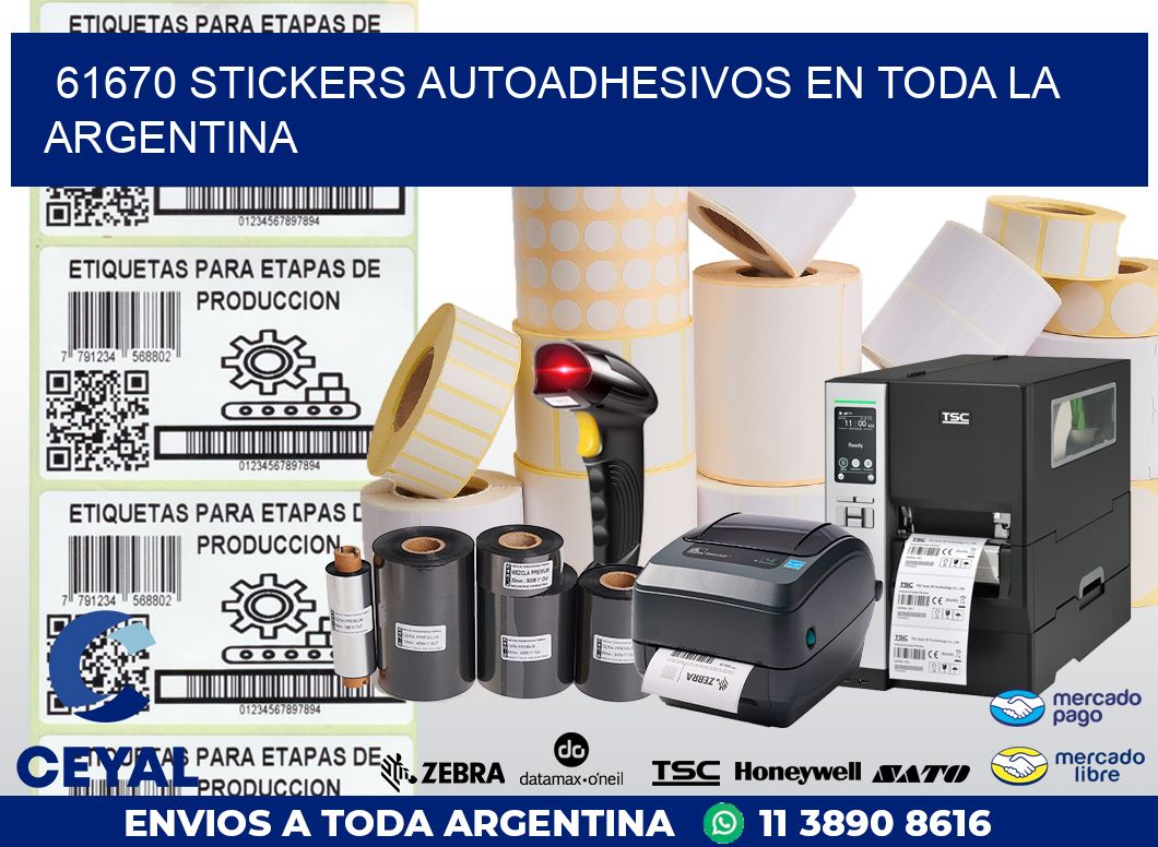 61670 STICKERS AUTOADHESIVOS EN TODA LA ARGENTINA