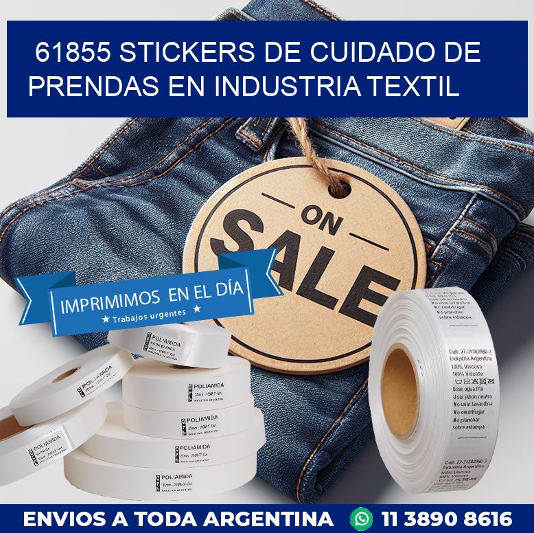 61855 STICKERS DE CUIDADO DE PRENDAS EN INDUSTRIA TEXTIL