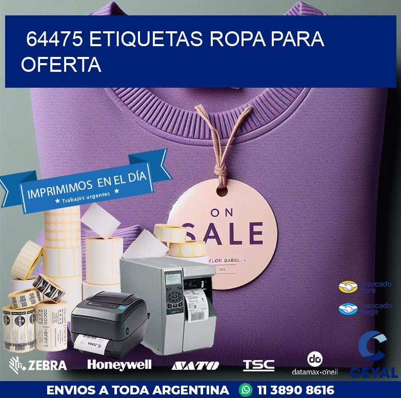 64475 ETIQUETAS ROPA PARA OFERTA