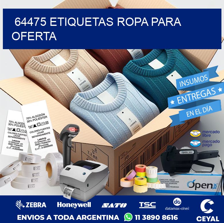 64475 ETIQUETAS ROPA PARA OFERTA