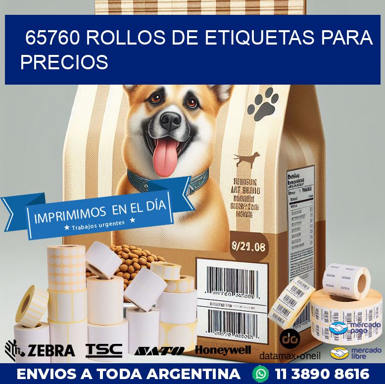 65760 ROLLOS DE ETIQUETAS PARA PRECIOS