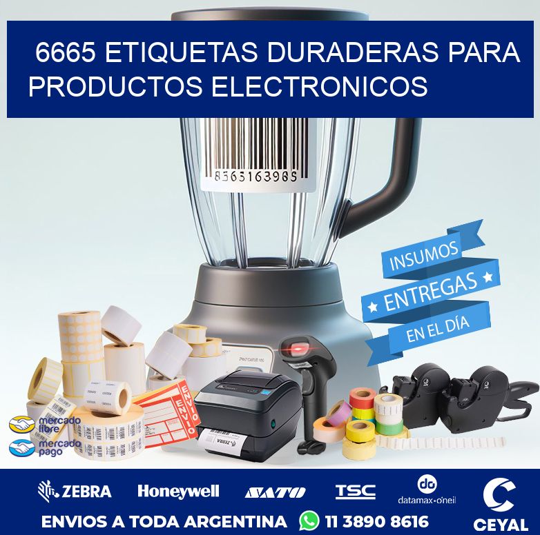 6665 ETIQUETAS DURADERAS PARA PRODUCTOS ELECTRONICOS