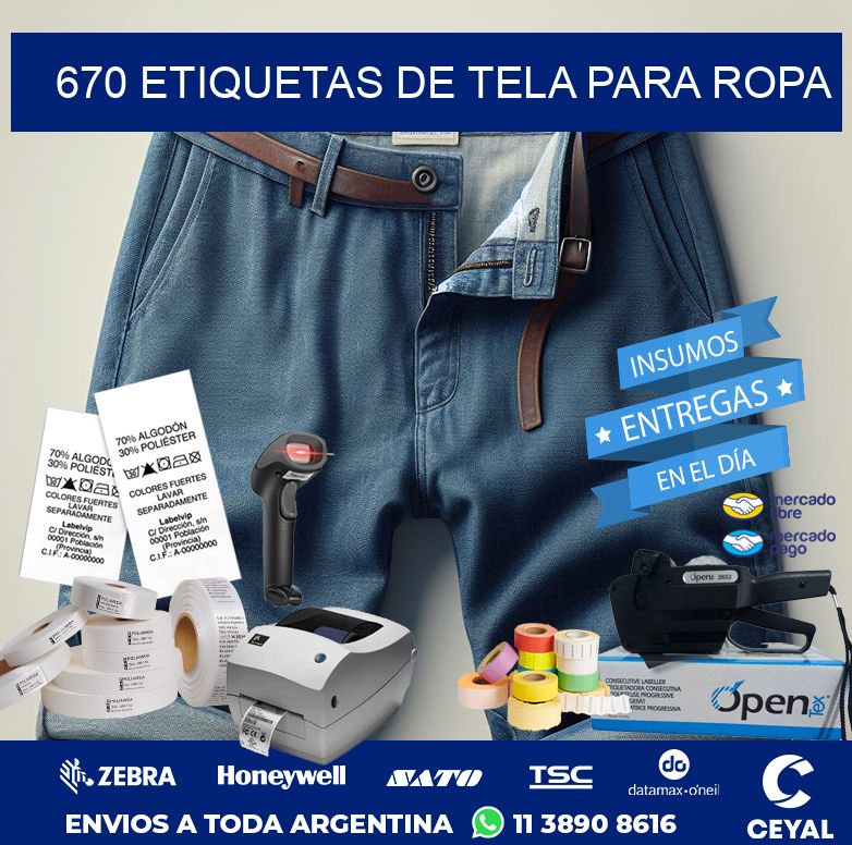 670 ETIQUETAS DE TELA PARA ROPA