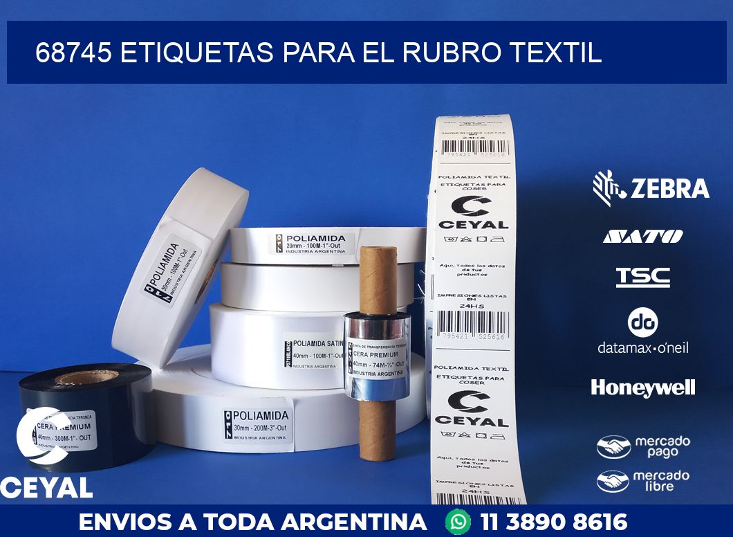 68745 ETIQUETAS PARA EL RUBRO TEXTIL
